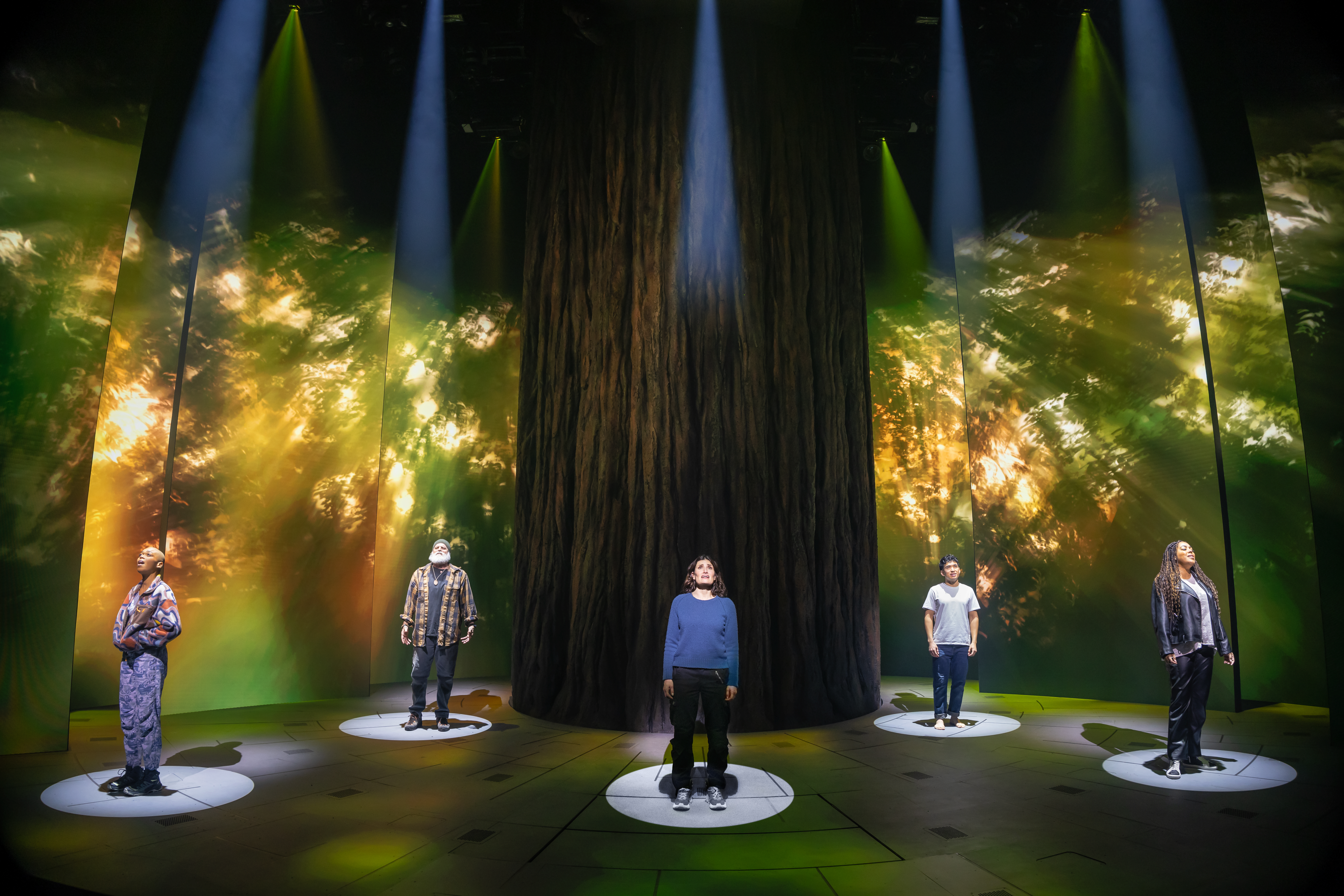 Redwood Idina Menzel Broadway projection Disguise technology