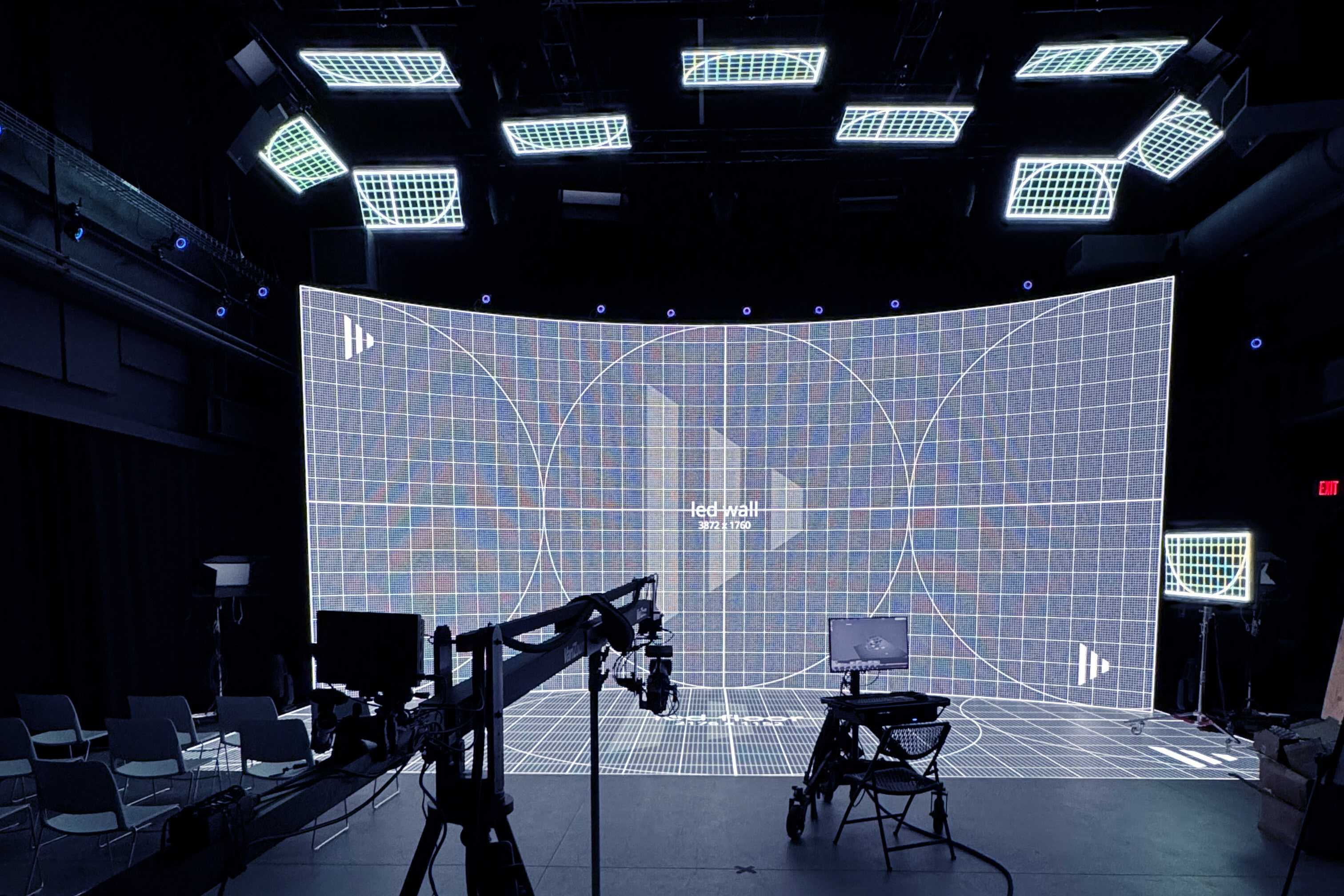 CIA's 36ft LED Wall showing the Disguise grid.