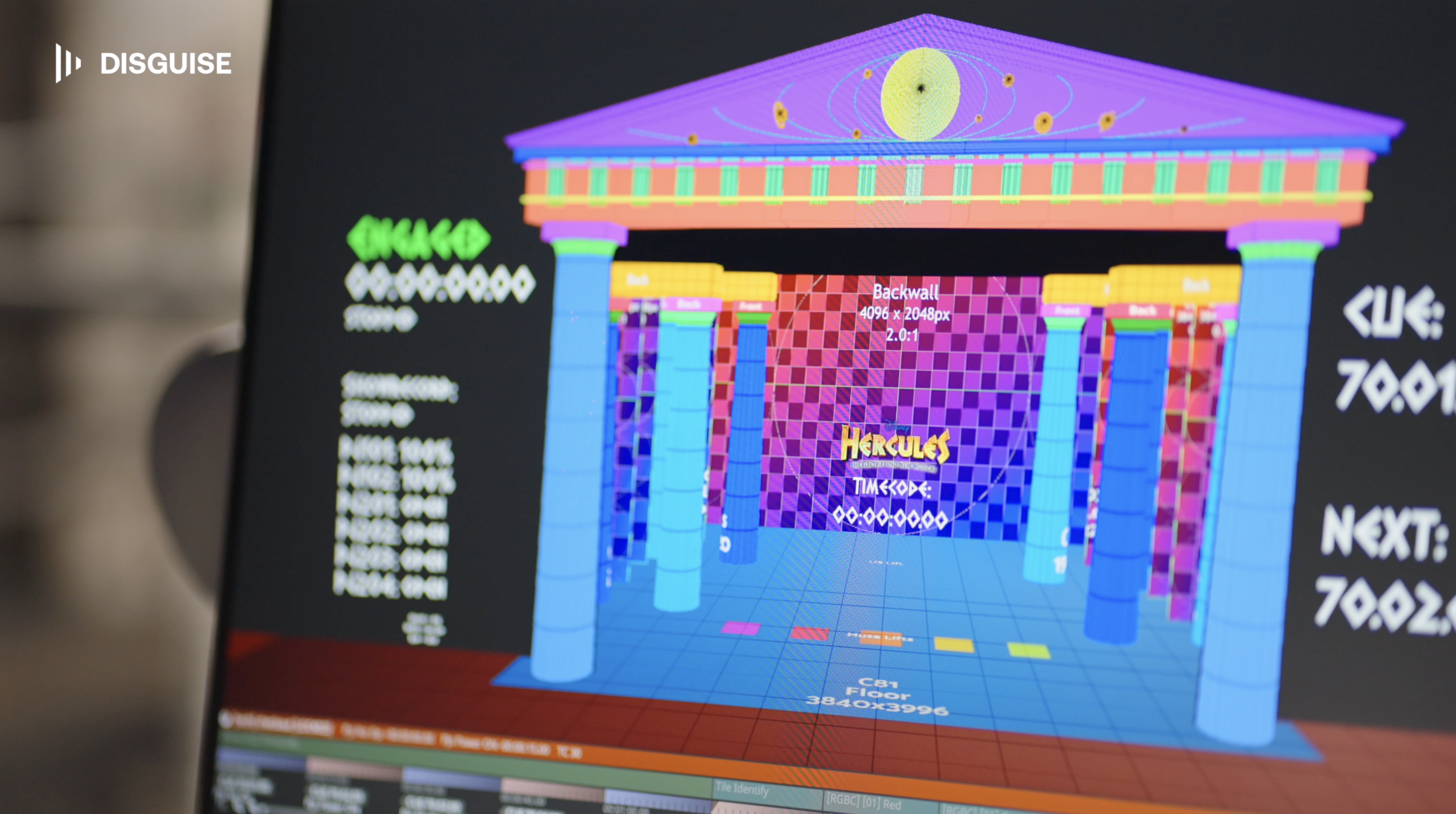 disney hercules disguise designer omnical projection mapping