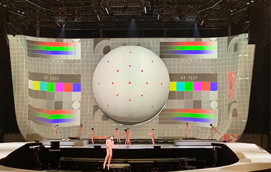 Testing complex stage design for concert