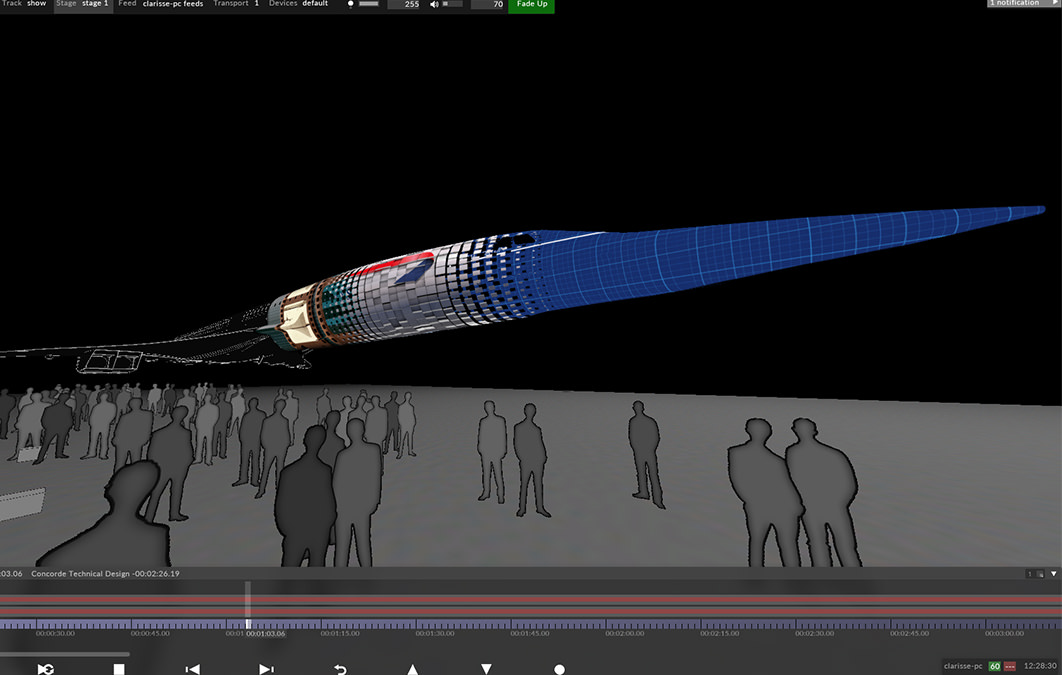 Designer project for concorde display