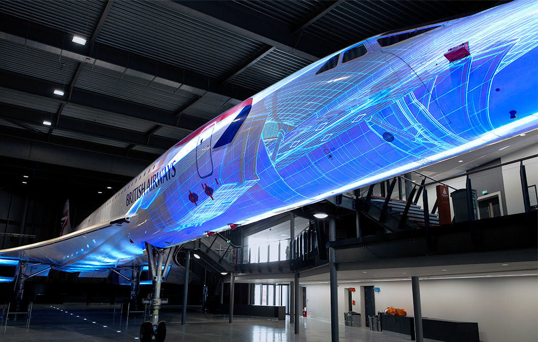 Concorde with projection display