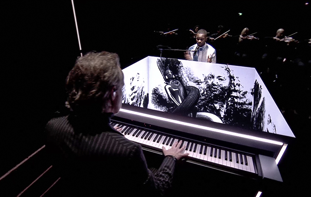 Dave and other artist playing piano