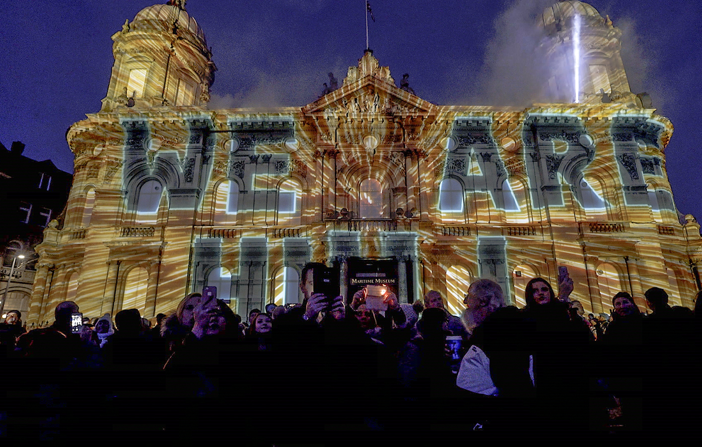 We are Hull projected on buliding