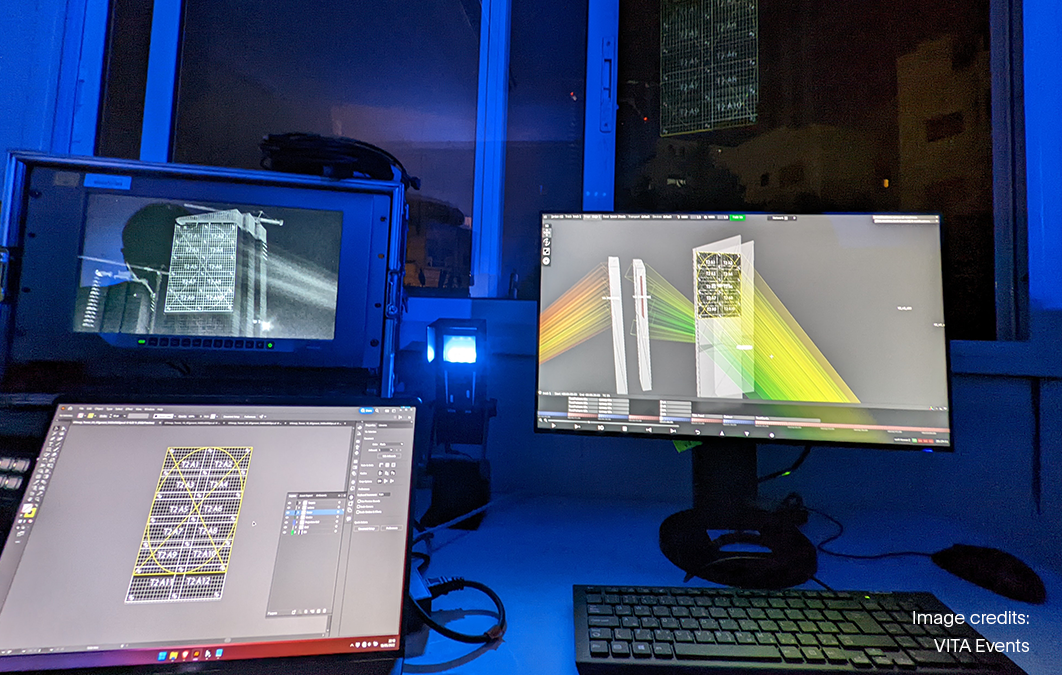 projection mapping project on Disguise software