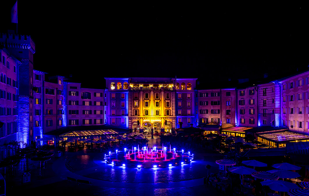 Lighting across Europa Park