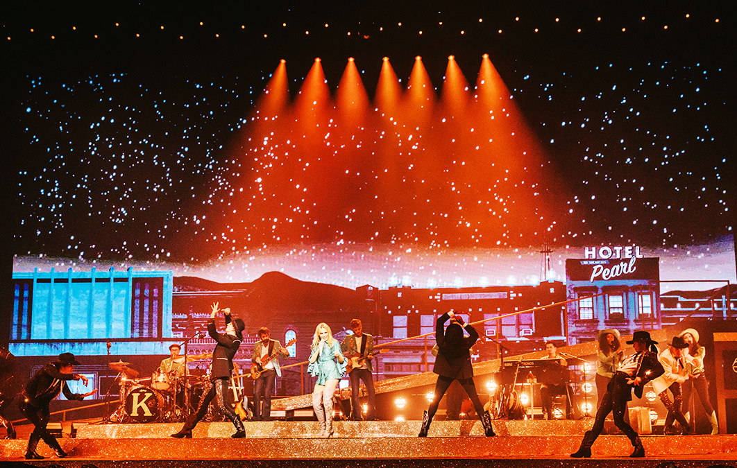 Kylie Minogue performs on stage