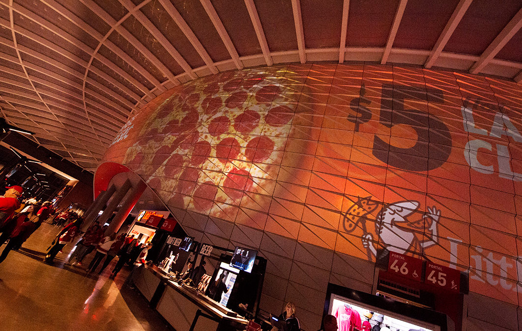 Food hall in little Caesars arena 