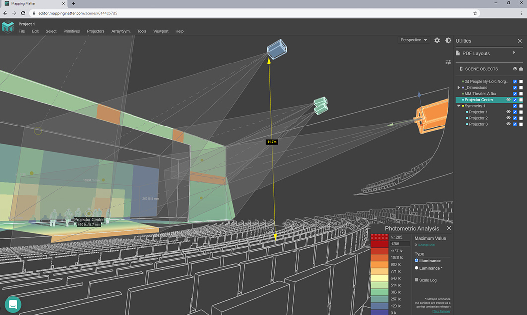 screengrab from Mapping Matter showing projector positioning