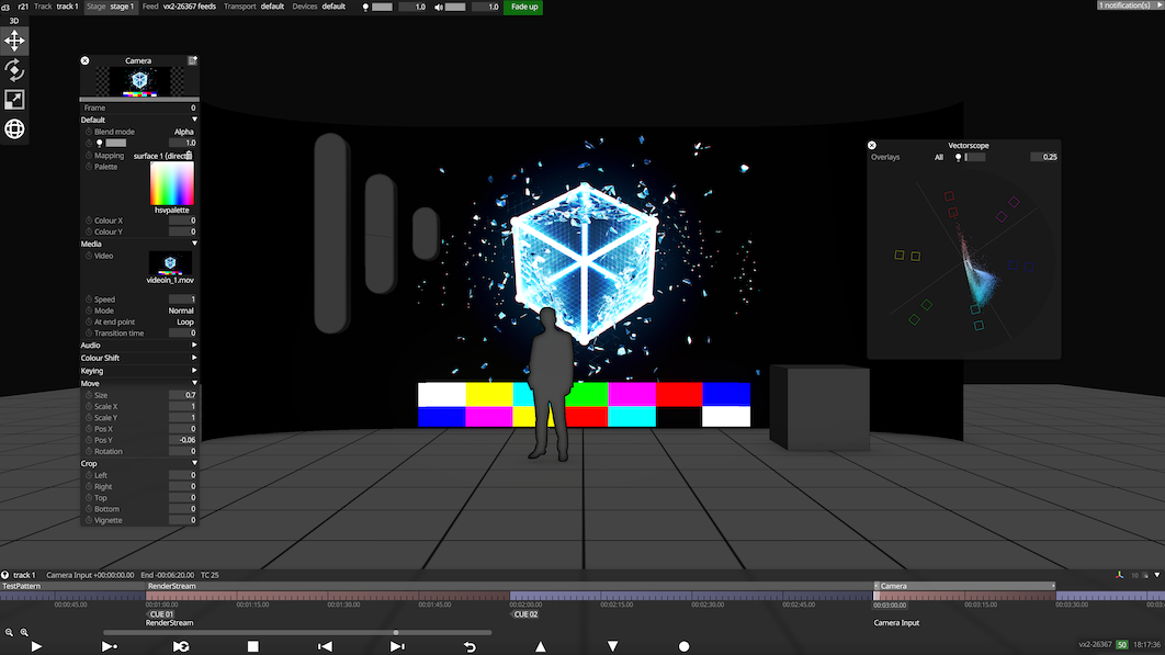 Screengrab from Designer colour management within the Disguise workflow