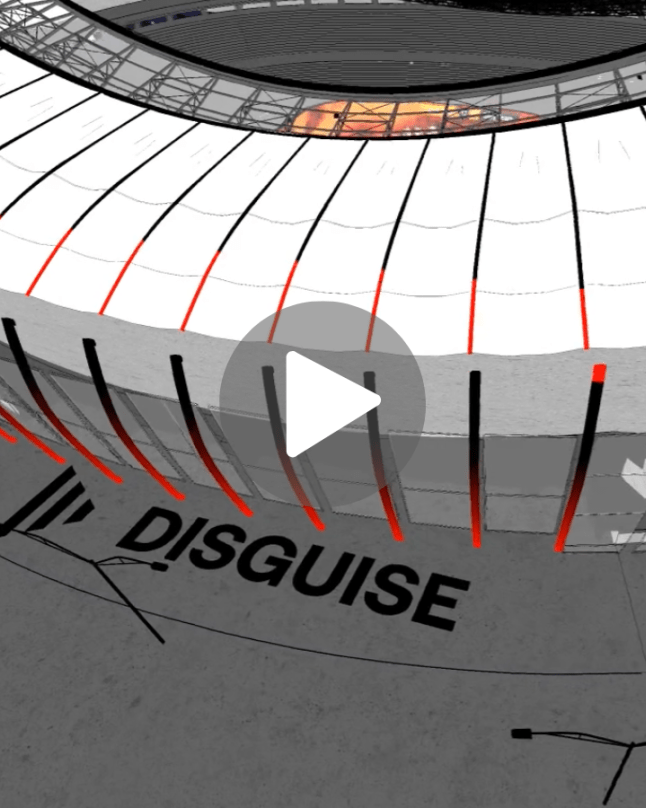 Demo of Disguise technology on a stadium project