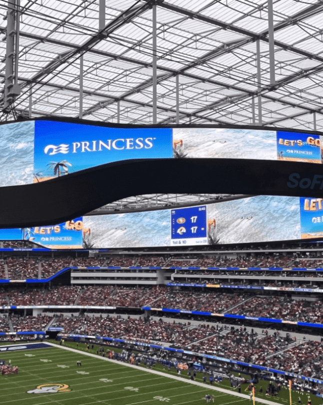 SoFi stadium snapchat AR immersive experience Disguise