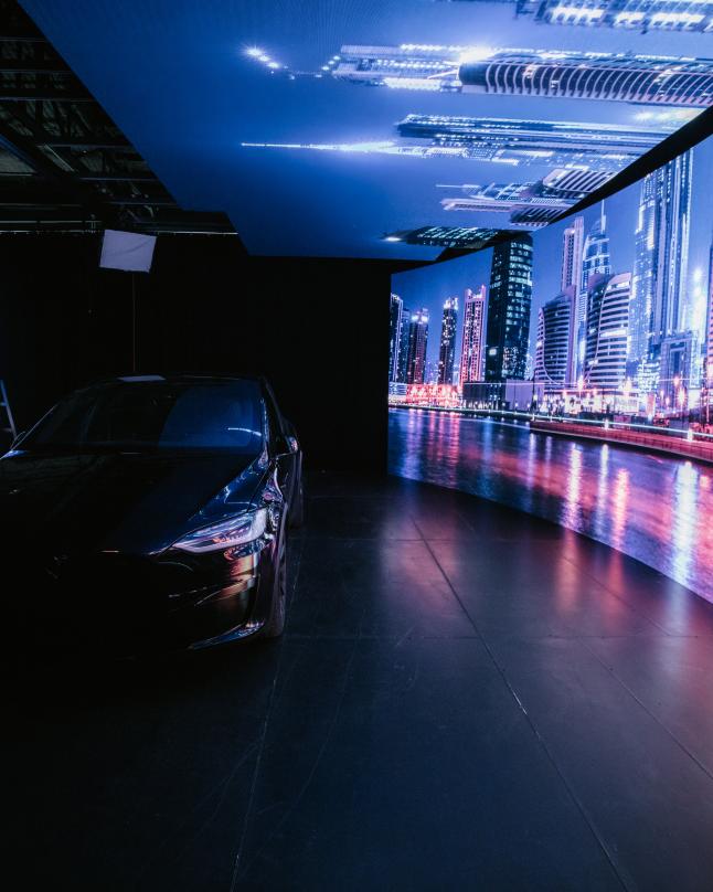 Car shoot on an LED volume