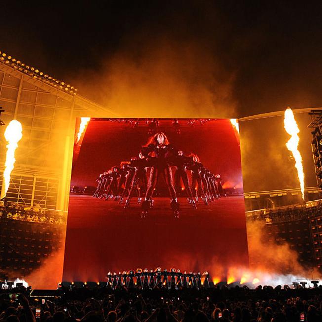 Large screen from Beyonce stadium show