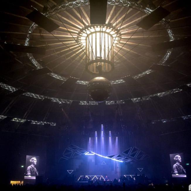 Interior and stage for Awakenings ADE performance
