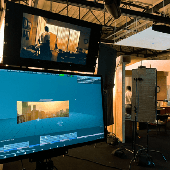 2D content displayed in Designer and on the LED Volume