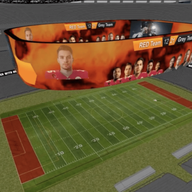 Mockup of 360 LED Board for Stadium