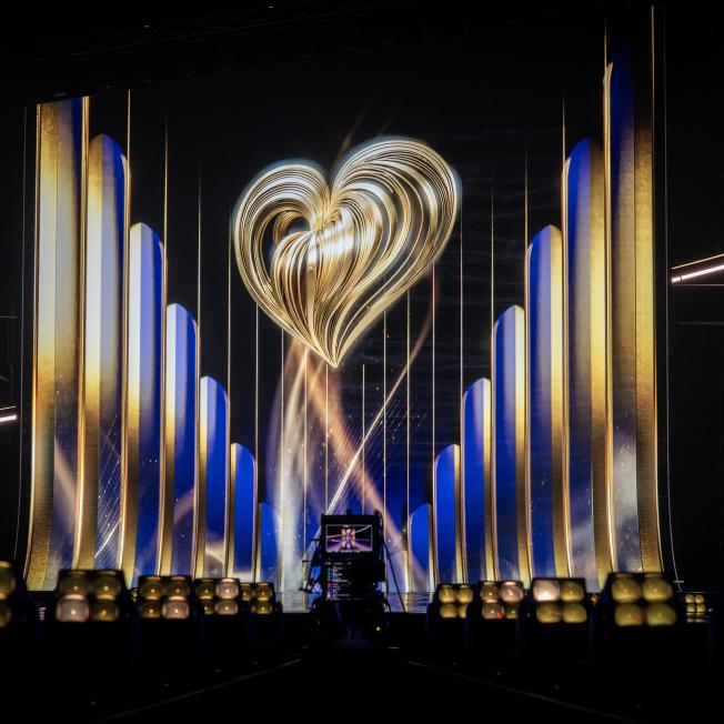 Photo showing Eurovision live stage