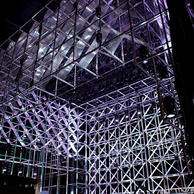 Stage set-up for Coachella