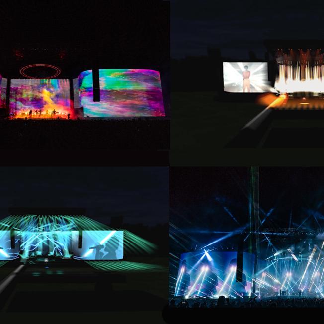 Four set designs for Coachella performances