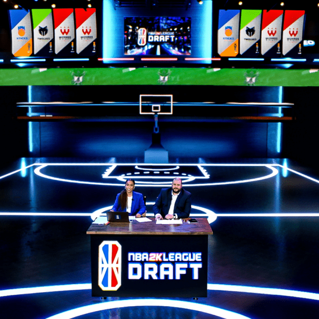 Virtual studio for NBA 2k League Draft