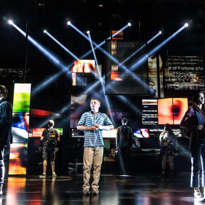 Actors on stage during Dear Evan Hansen performance