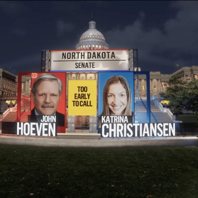 Display graphics from MSNBC election coverage