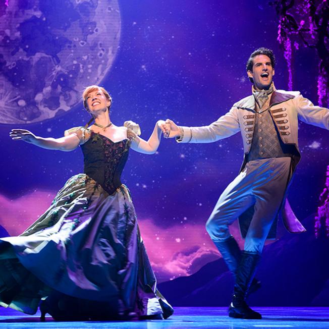 two people dancing for frozen theatre performance