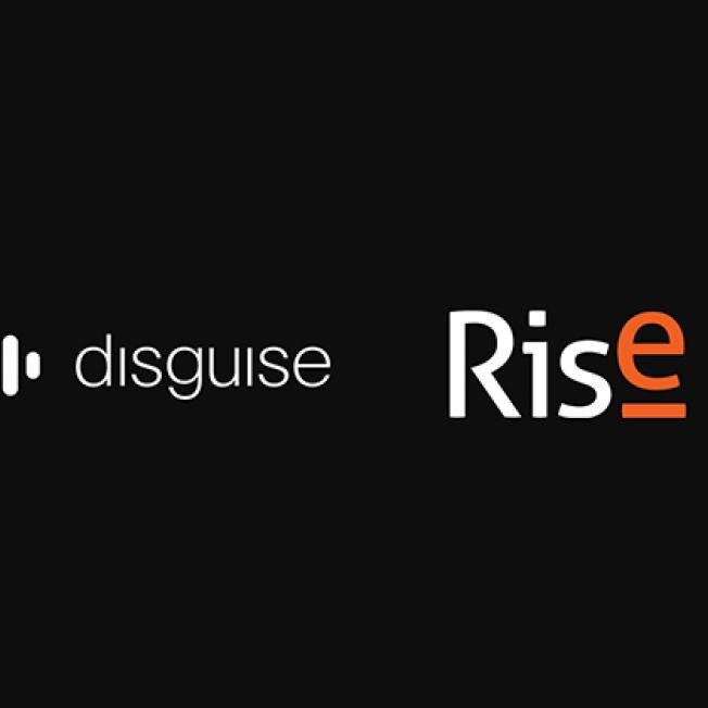 logos for Disguise and Rise