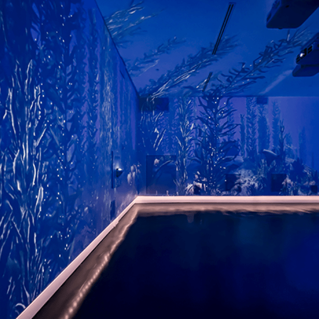 Underwater video design on LED screens