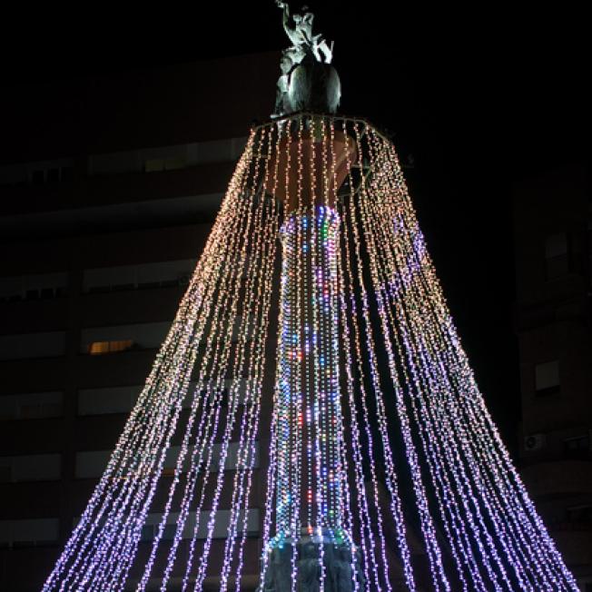 Christmas tree made up of 30,000 LED lights