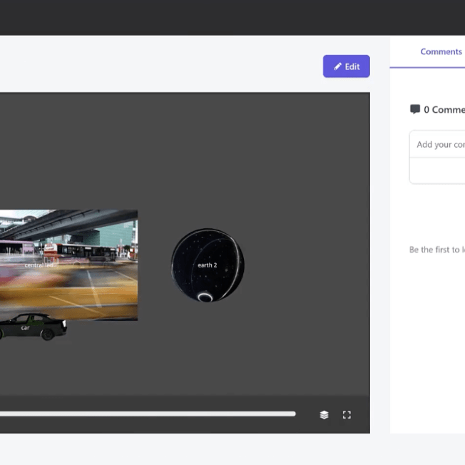 Screen grab from Export demo on Disguise Cloud