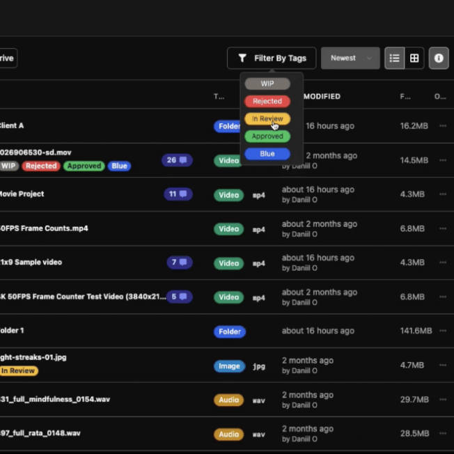 Find assets quickly in Disguise Cloud