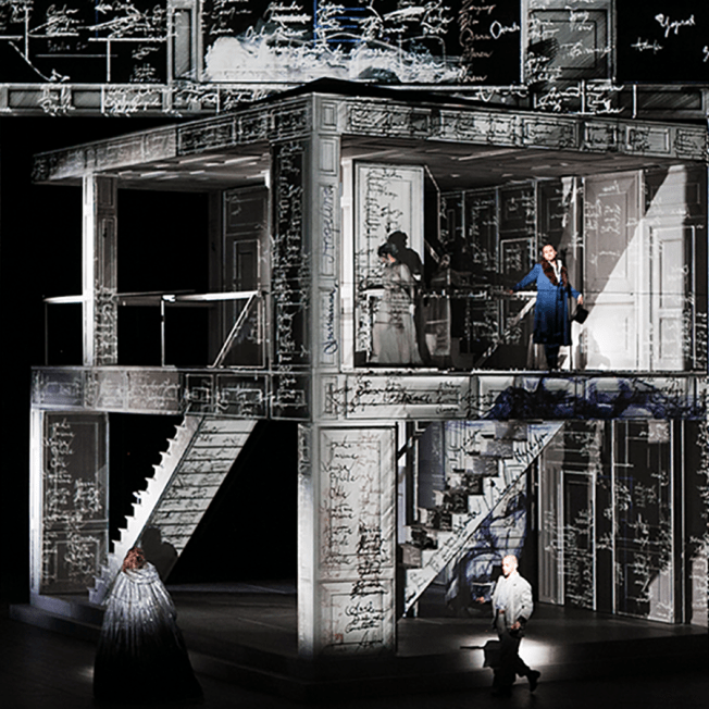 Actors during performance of Don Giovanni at the Royal Opera House