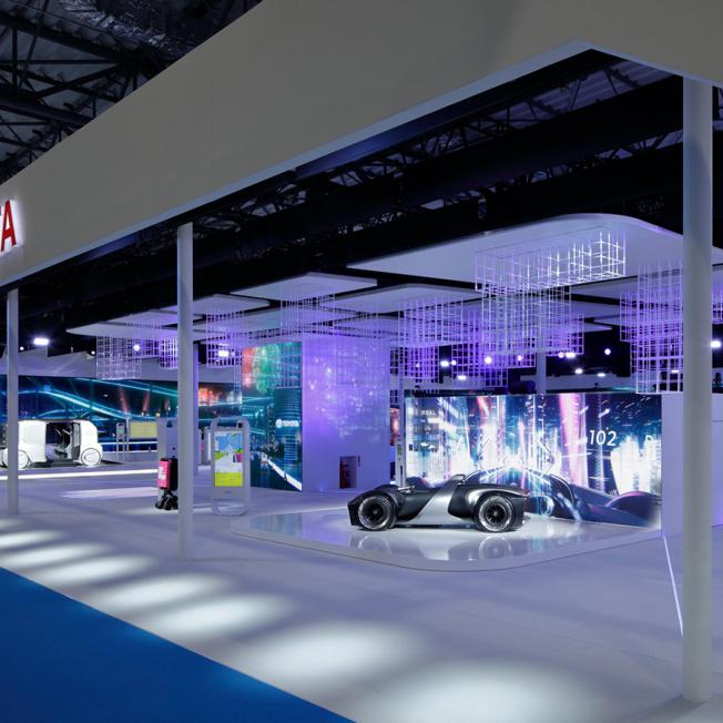Show floor for Toyota's booth at the Tokyo Motor Show