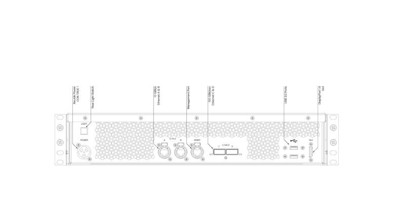 Disguise RX III rear panel drawing