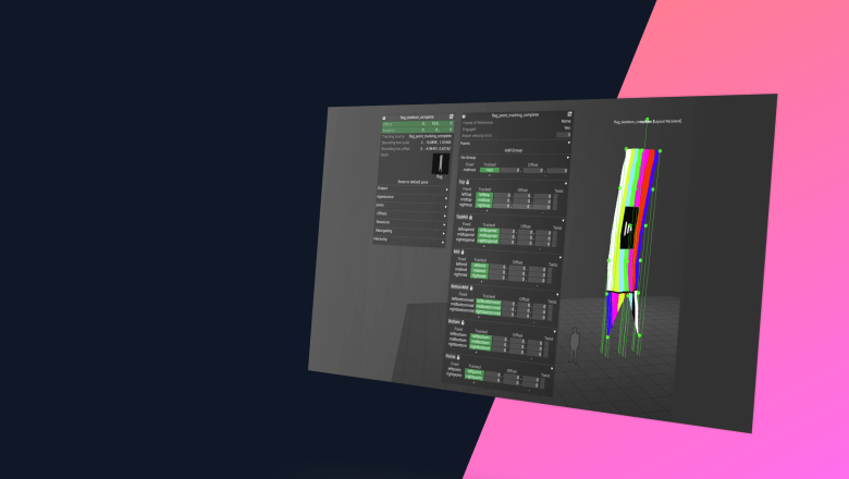 Designer software skinned mesh