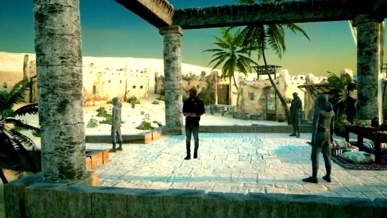 Extended reality set extension example