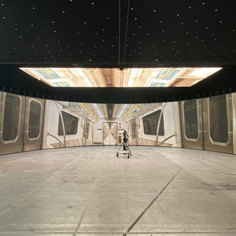 xr stage with subway carriage on display
