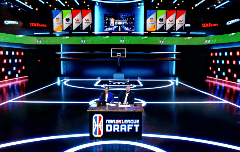 Virtual studio for NBA 2k League Draft