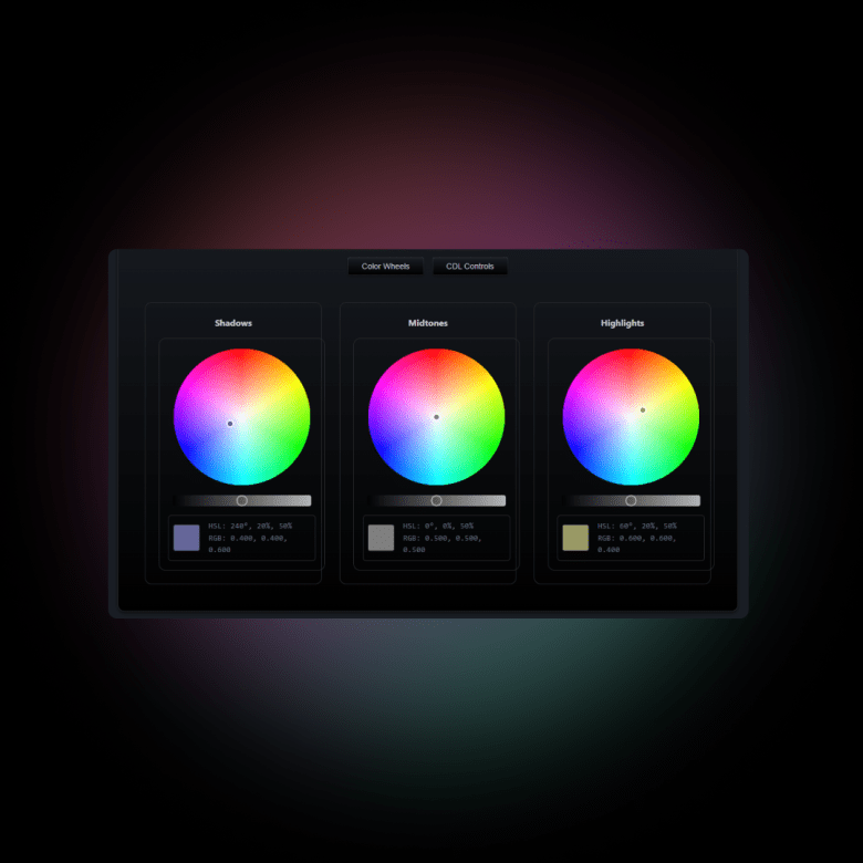 Designer plugins colour wheel UI