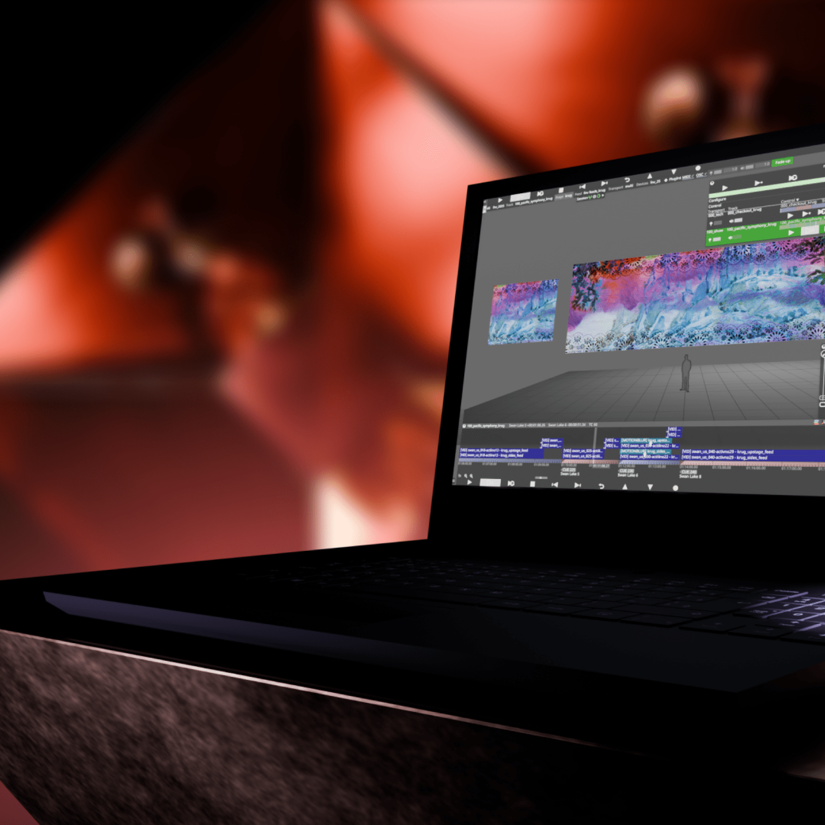 Laptop with Designer running