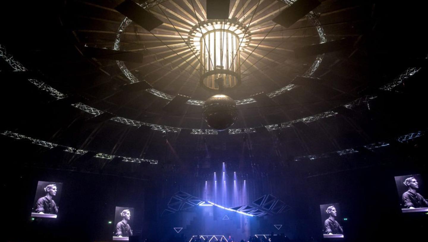 Interior and stage for Awakenings ADE performance