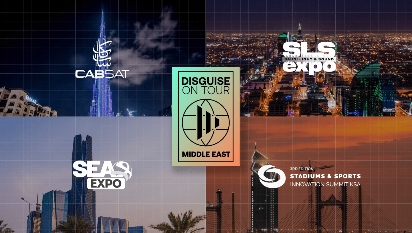 Disguise Middle East trade show cabsat sea expo sls