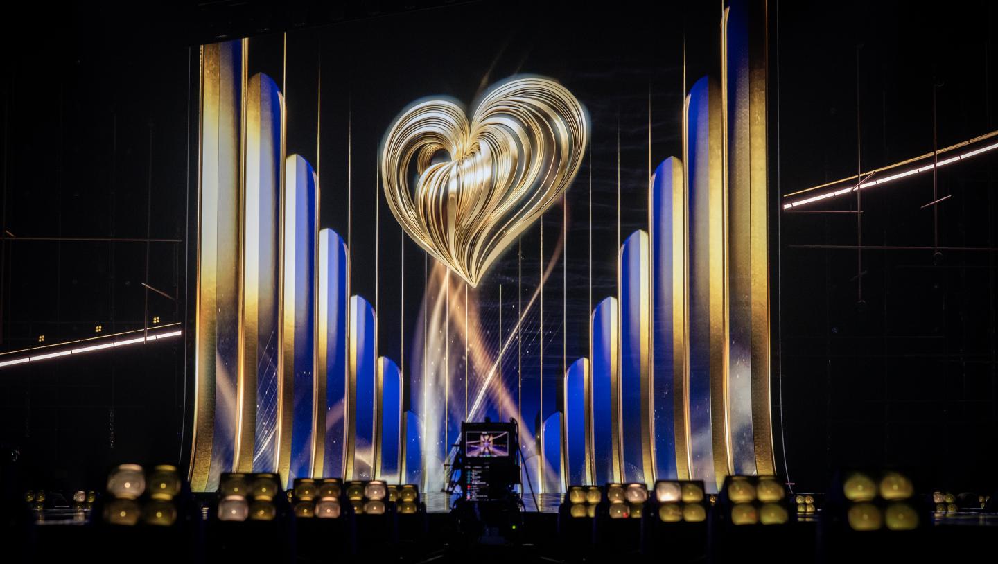 Photo showing Eurovision live stage