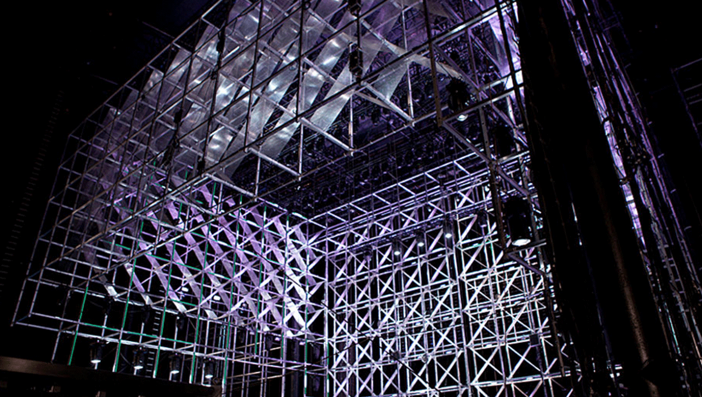 Stage set-up for Coachella