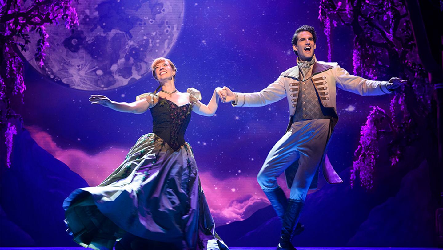 two people dancing for frozen theatre performance