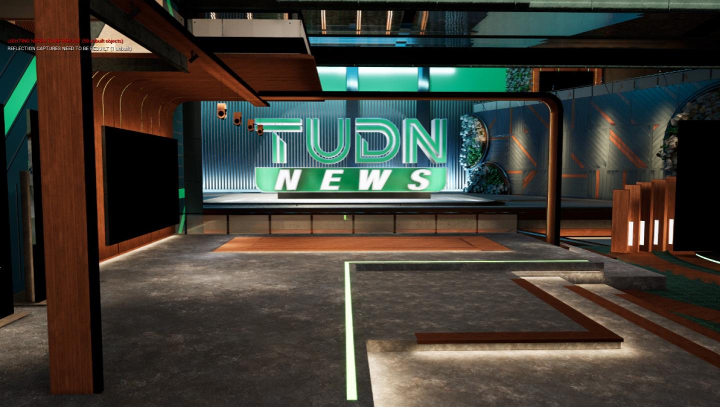 virtual broadcast studio for TUDN news
