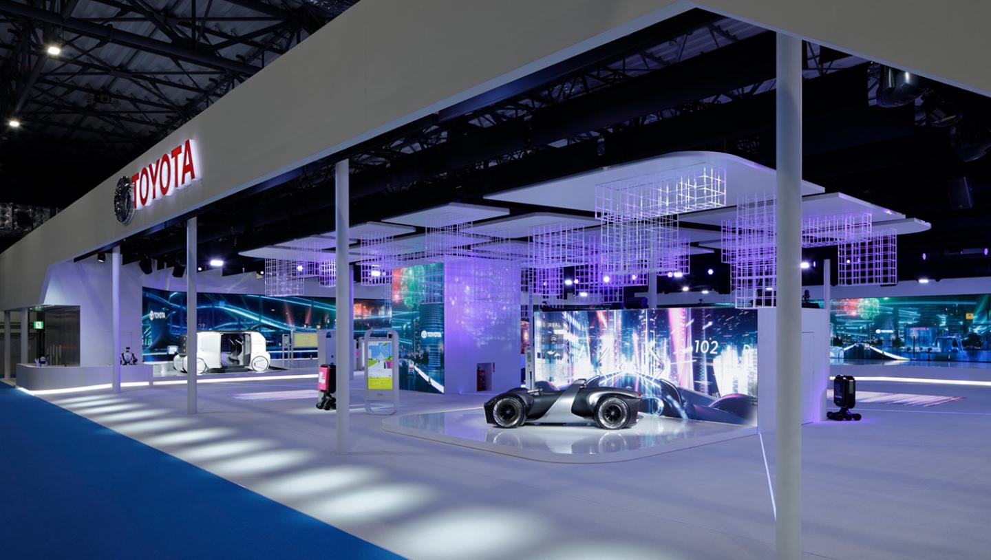 Show floor for Toyota's booth at the Tokyo Motor Show